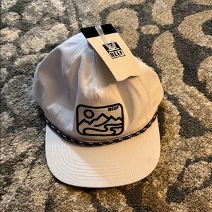 Reef White Cap with Black Logo